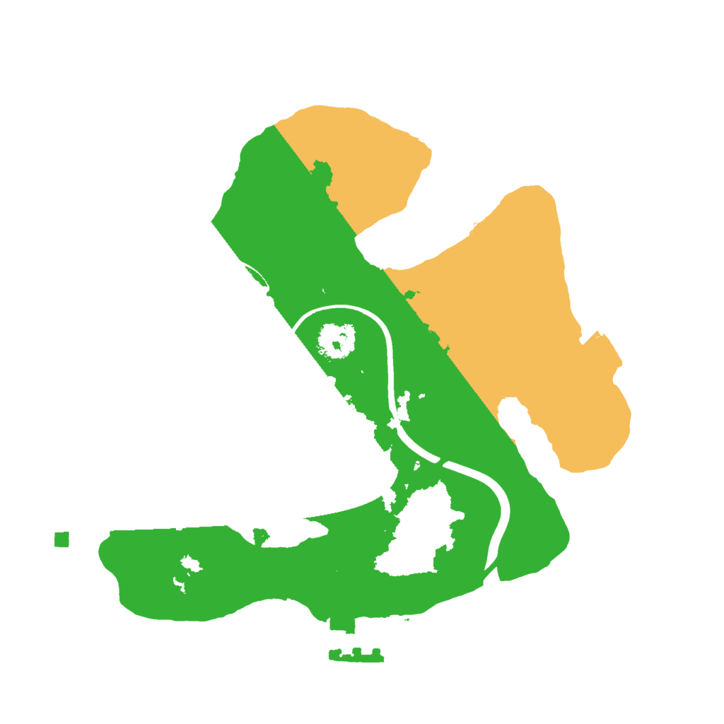 Biome Rust Map: Procedural Map, Size: 2000, Seed: 100000070