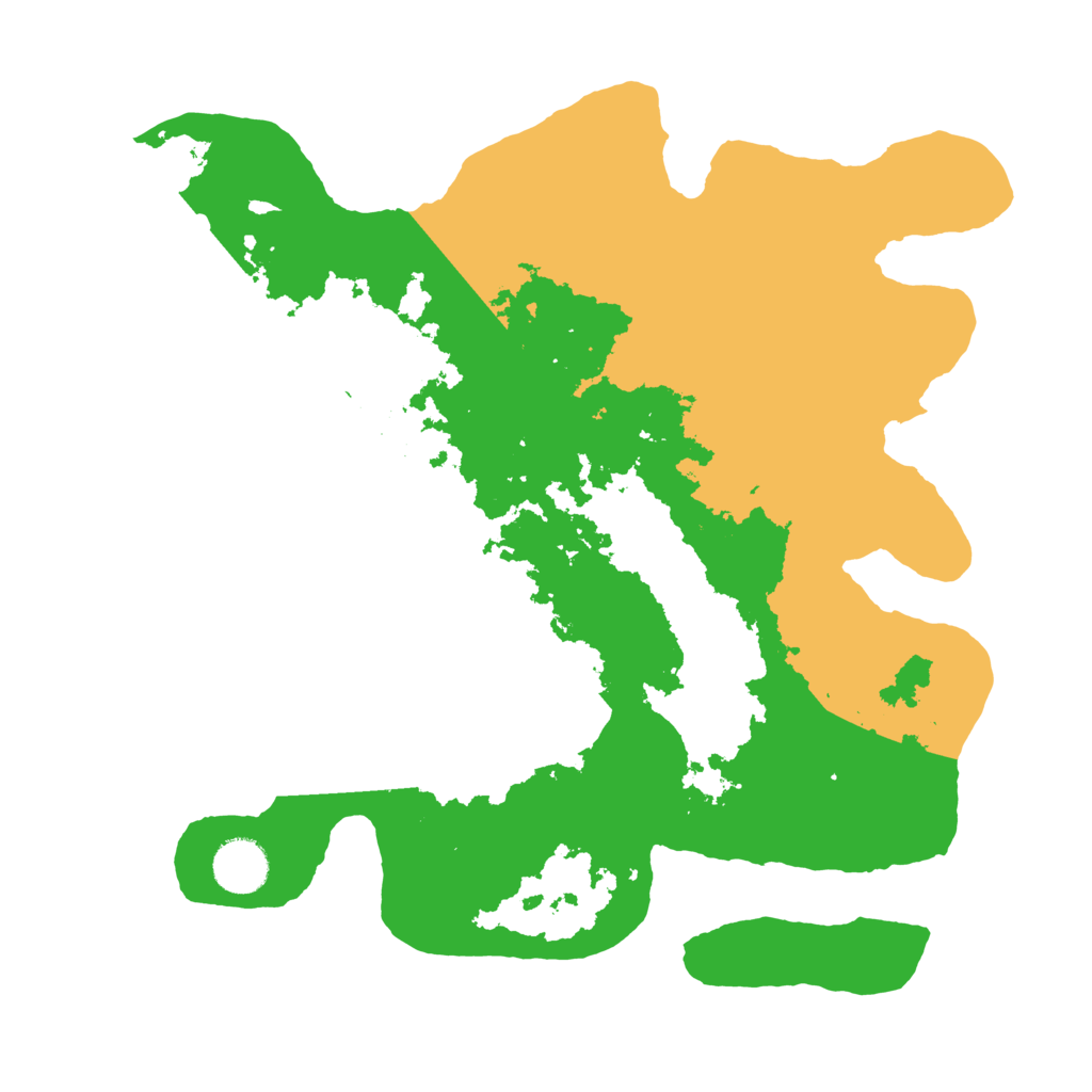 Biome Rust Map: Barren, Size: 3500, Seed: 3562