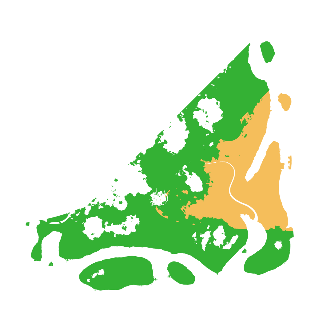 Biome Rust Map: Procedural Map, Size: 3500, Seed: 884955