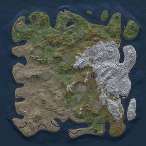 Thumbnail Rust Map: Procedural Map, Size: 4250, Seed: 778893567, 18 Monuments