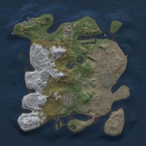 Thumbnail Rust Map: Procedural Map, Size: 3000, Seed: 10801, 13 Monuments