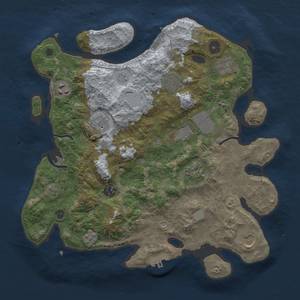 Thumbnail Rust Map: Procedural Map, Size: 3500, Seed: 581, 16 Monuments