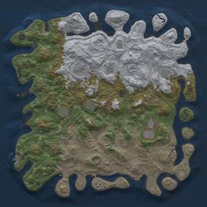 Thumbnail Rust Map: Procedural Map, Size: 4800, Seed: 522606035, 18 Monuments