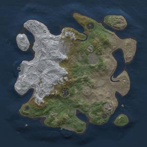 Thumbnail Rust Map: Procedural Map, Size: 3000, Seed: 1919, 11 Monuments
