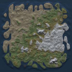 Thumbnail Rust Map: Procedural Map, Size: 6000, Seed: 840, 18 Monuments