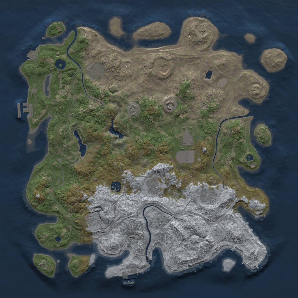 Rust Map: Procedural Map, Size: 4250, Seed: 1415245730, 15 Monuments