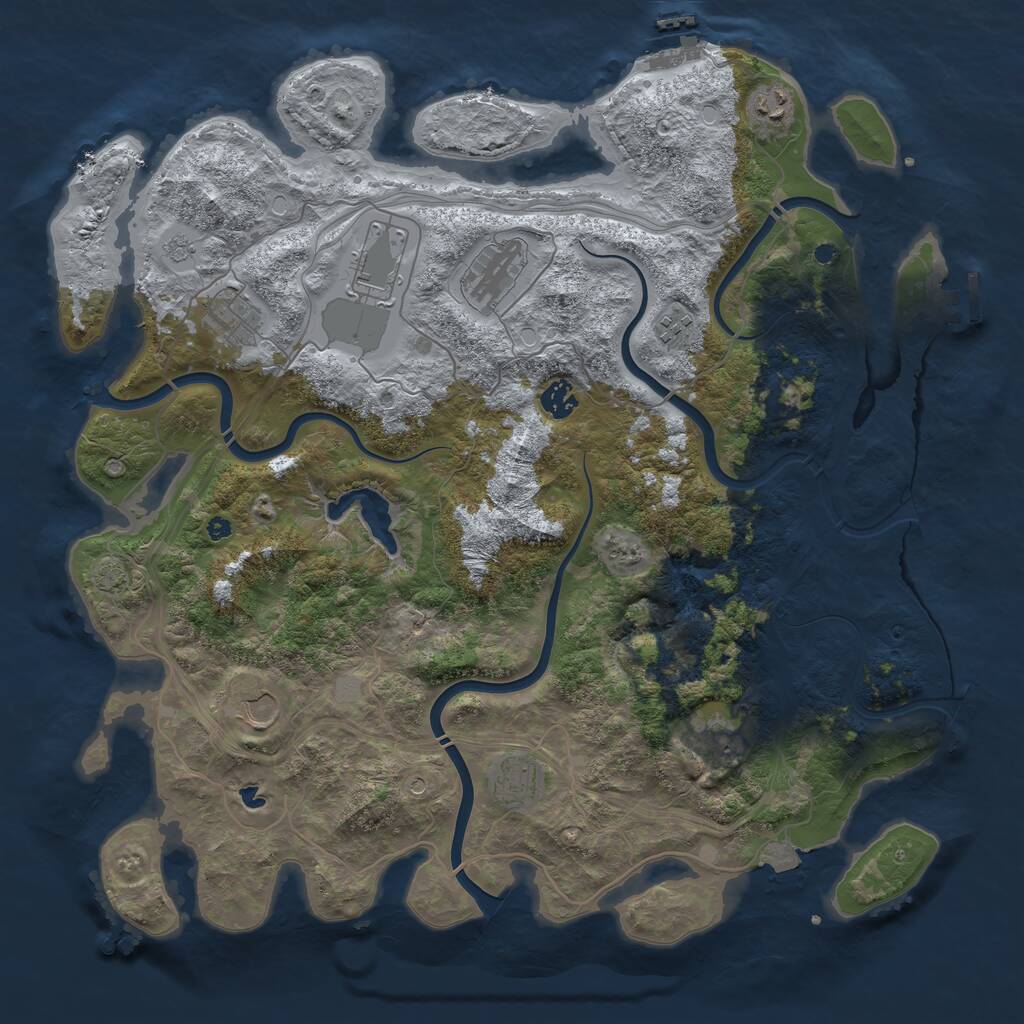 Rust Map: Procedural Map, Size: 4250, Seed: 527399244, 15 Monuments