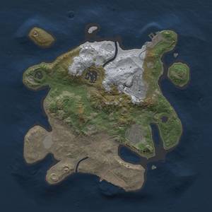 Thumbnail Rust Map: Procedural Map, Size: 2500, Seed: 444, 9 Monuments