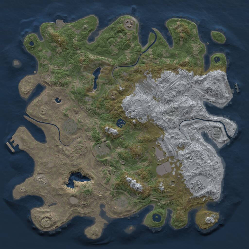 Rust Map: Procedural Map, Size: 4250, Seed: 230223, 15 Monuments