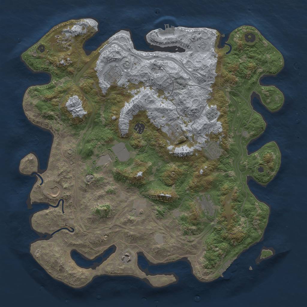 Rust Map: Procedural Map, Size: 4300, Seed: 179881532, 18 Monuments