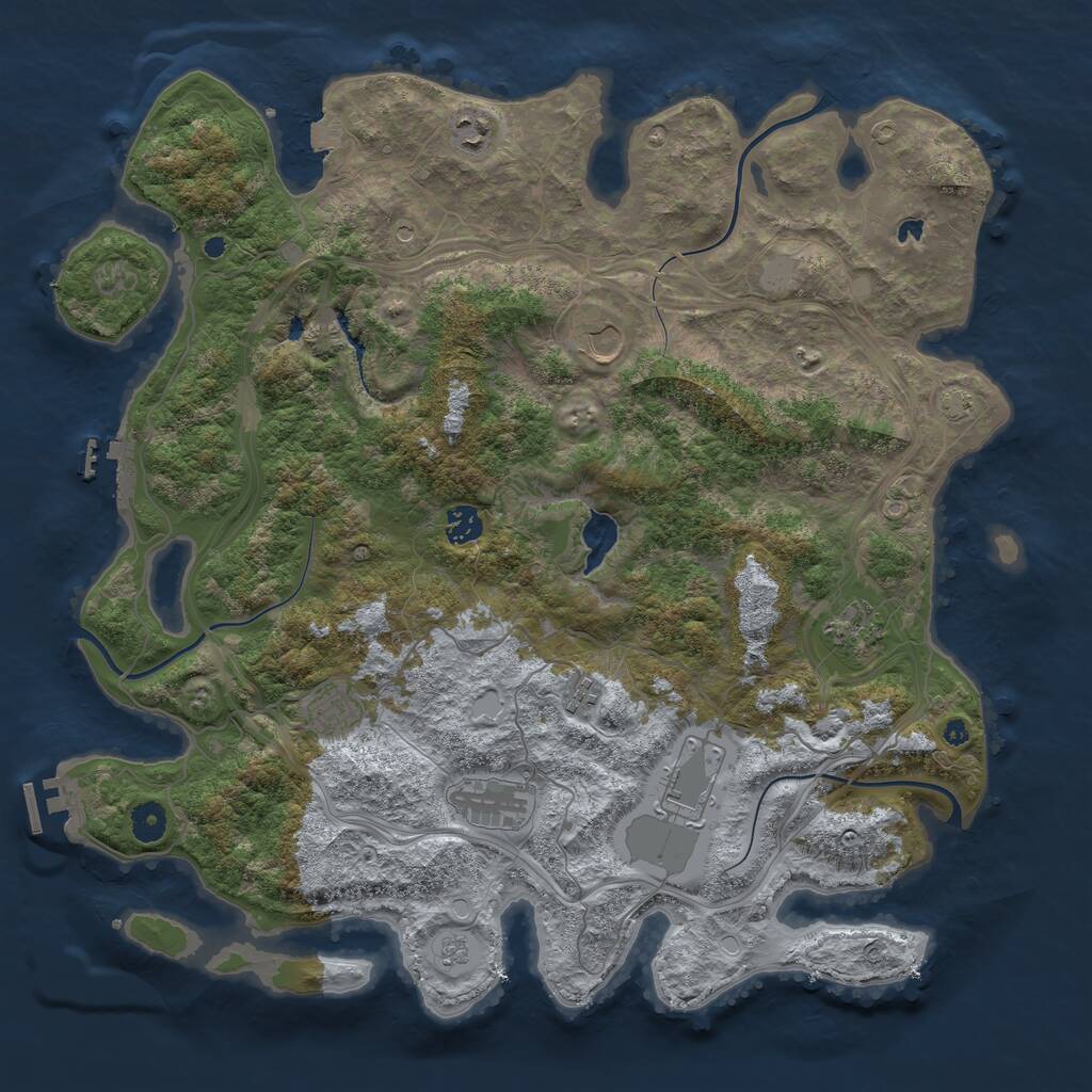 Rust Map: Procedural Map, Size: 4250, Seed: 3503, 14 Monuments