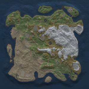 Thumbnail Rust Map: Procedural Map, Size: 4300, Seed: 718714765, 18 Monuments