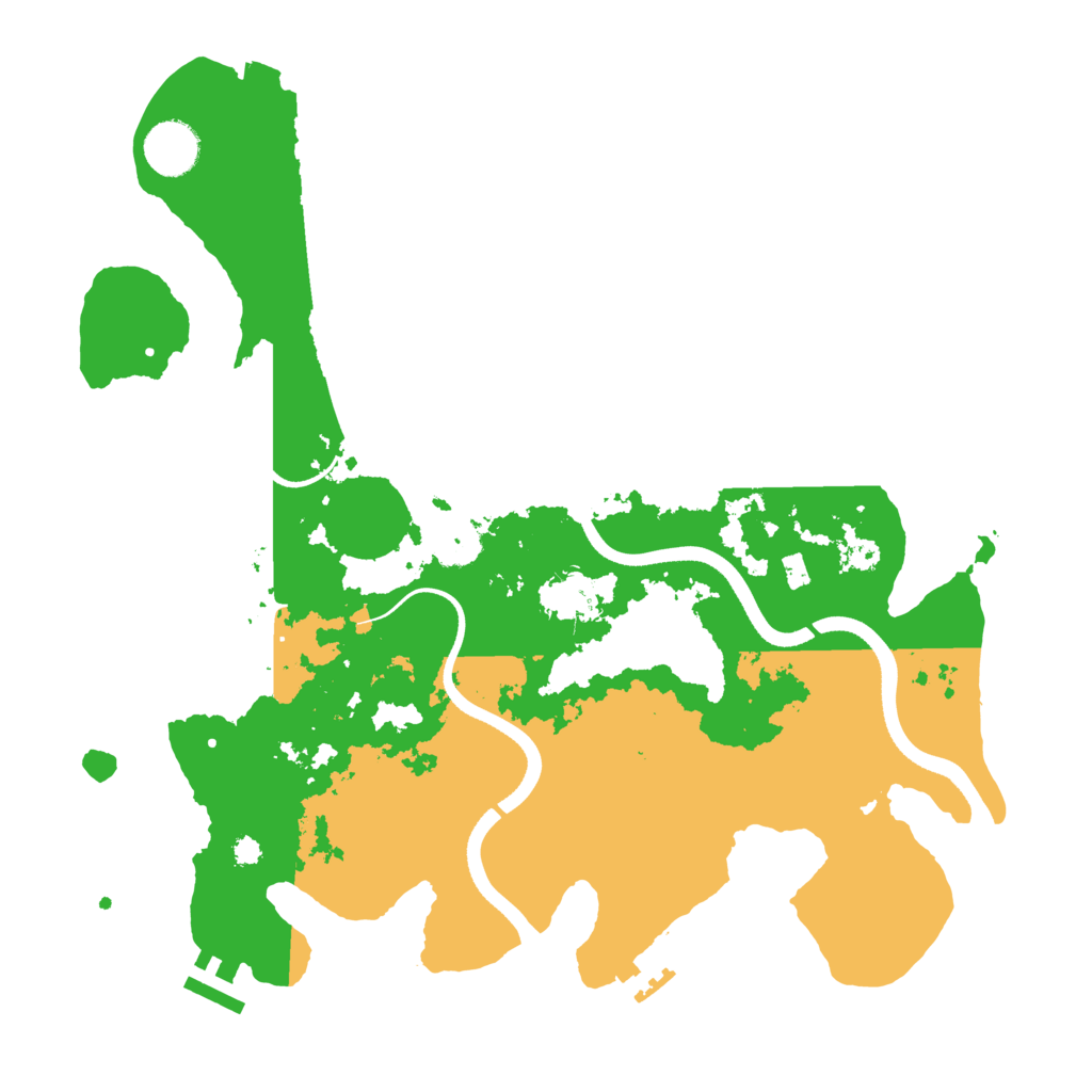 Biome Rust Map: Procedural Map, Size: 3500, Seed: 586215