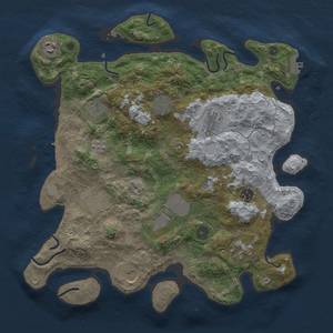 Thumbnail Rust Map: Procedural Map, Size: 3750, Seed: 22888, 17 Monuments