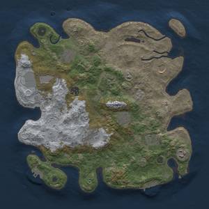 Thumbnail Rust Map: Procedural Map, Size: 3500, Seed: 1198152540, 17 Monuments