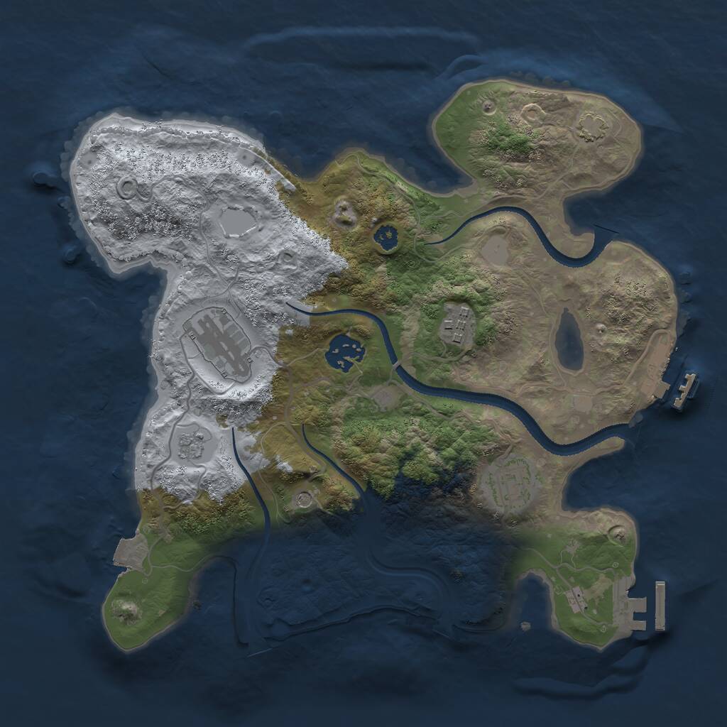 Rust Map: Procedural Map, Size: 3000, Seed: 4980572, 10 Monuments