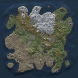 Thumbnail Rust Map: Procedural Map, Size: 3500, Seed: 736062933, 16 Monuments