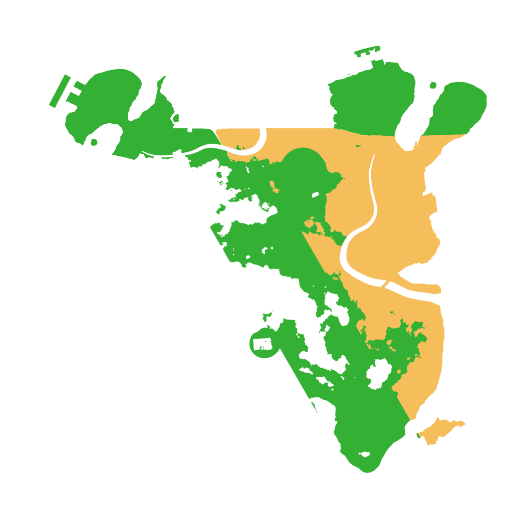 Biome Rust Map: Procedural Map, Size: 3000, Seed: 497638163