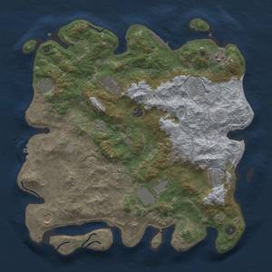 Thumbnail Rust Map: Procedural Map, Size: 4040, Seed: 412523, 17 Monuments