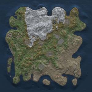 Thumbnail Rust Map: Procedural Map, Size: 3800, Seed: 259045773, 17 Monuments