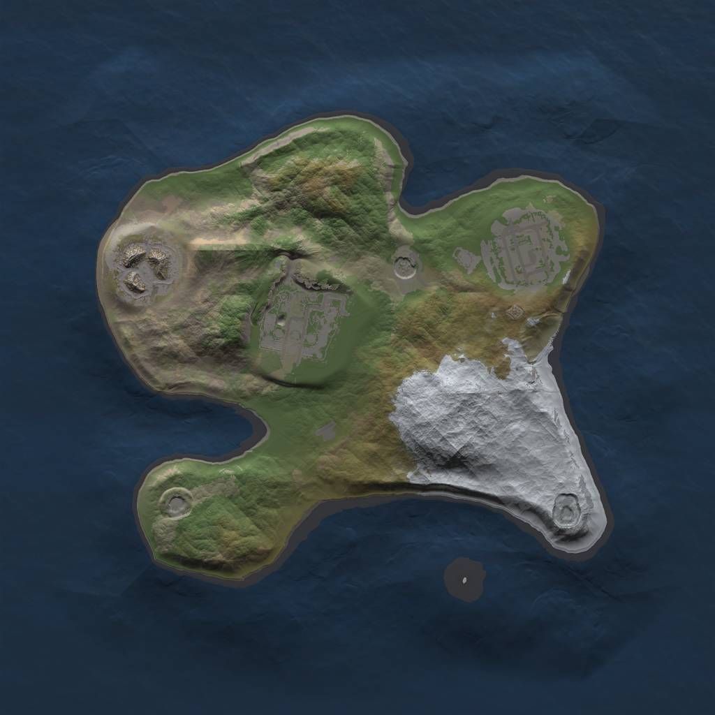 Rust Map: Barren, Size: 2000, Seed: 232323232, 6 Monuments
