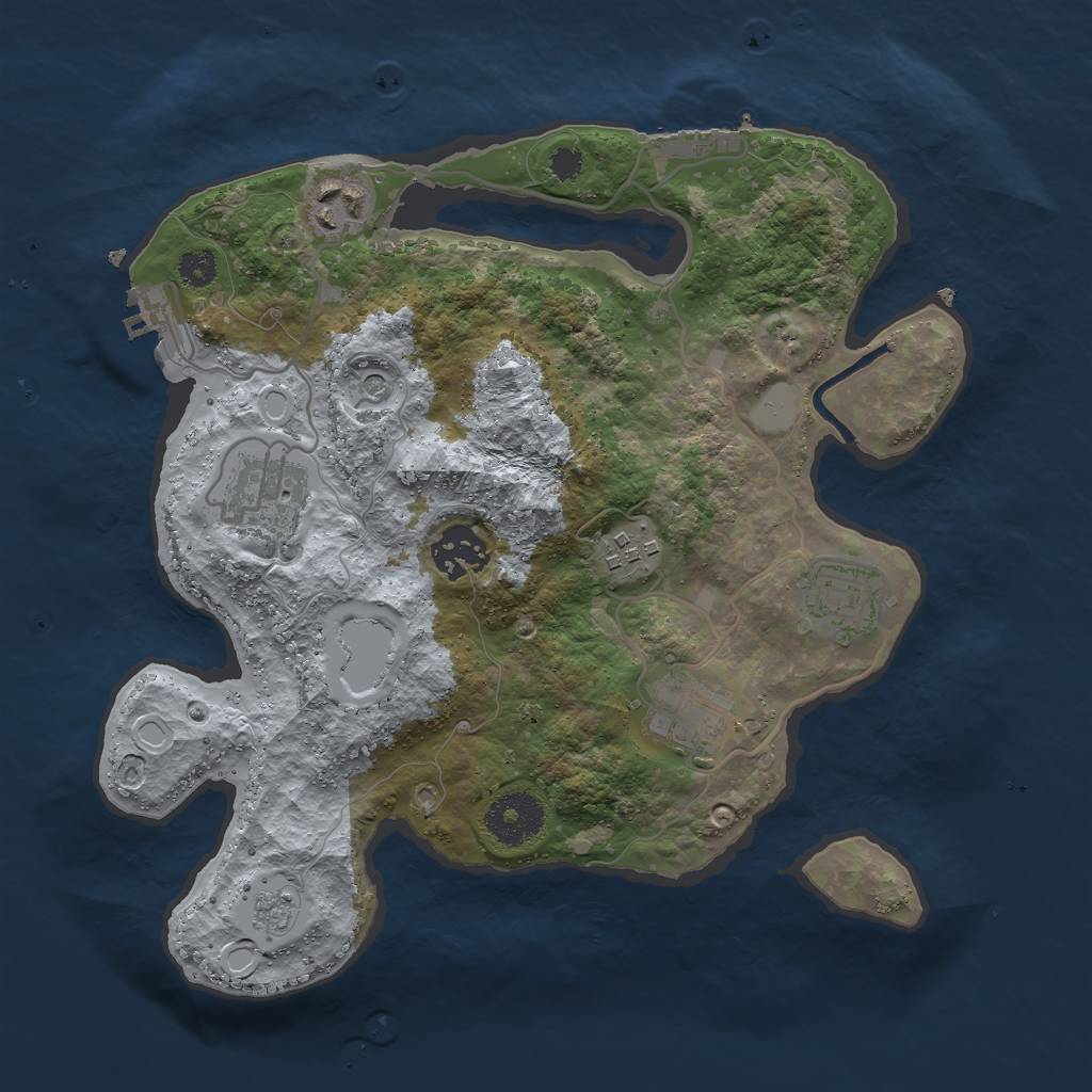Rust Map: Procedural Map, Size: 3000, Seed: 1934629770, 13 Monuments