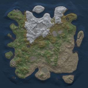 Thumbnail Rust Map: Procedural Map, Size: 4000, Seed: 990222, 15 Monuments