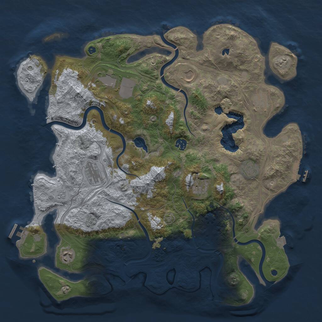 Rust Map: Procedural Map, Size: 4250, Seed: 65146516, 15 Monuments