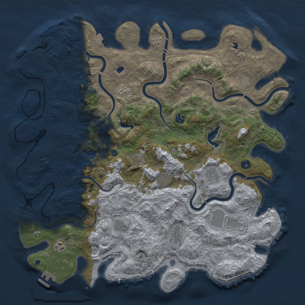 Rust Map: Procedural Map, Size: 4800, Seed: 1541895925, 15 Monuments