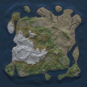 Thumbnail Rust Map: Procedural Map, Size: 3750, Seed: 5836582, 16 Monuments