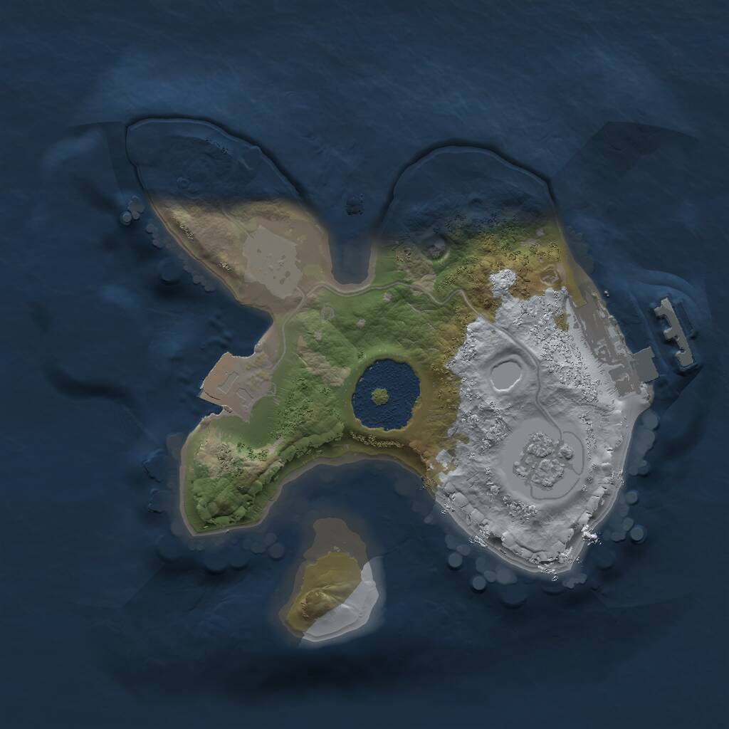 Rust Map: Procedural Map, Size: 1600, Seed: 32319048, 3 Monuments