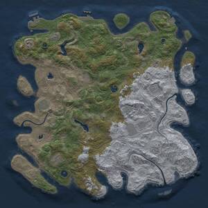 Thumbnail Rust Map: Procedural Map, Size: 4500, Seed: 1999215818, 15 Monuments