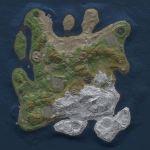 Thumbnail Rust Map: Procedural Map, Size: 3000, Seed: 2302, 12 Monuments