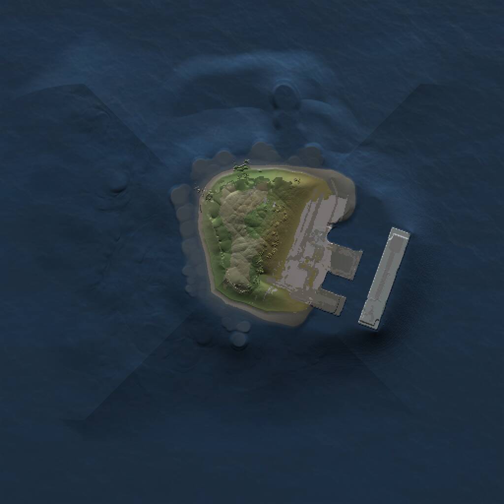 Rust Map: Procedural Map, Size: 1000, Seed: 7406, 2 Monuments