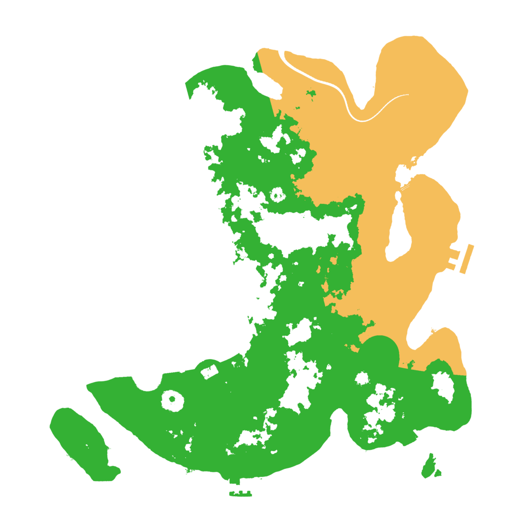 Biome Rust Map: Procedural Map, Size: 3500, Seed: 15148208