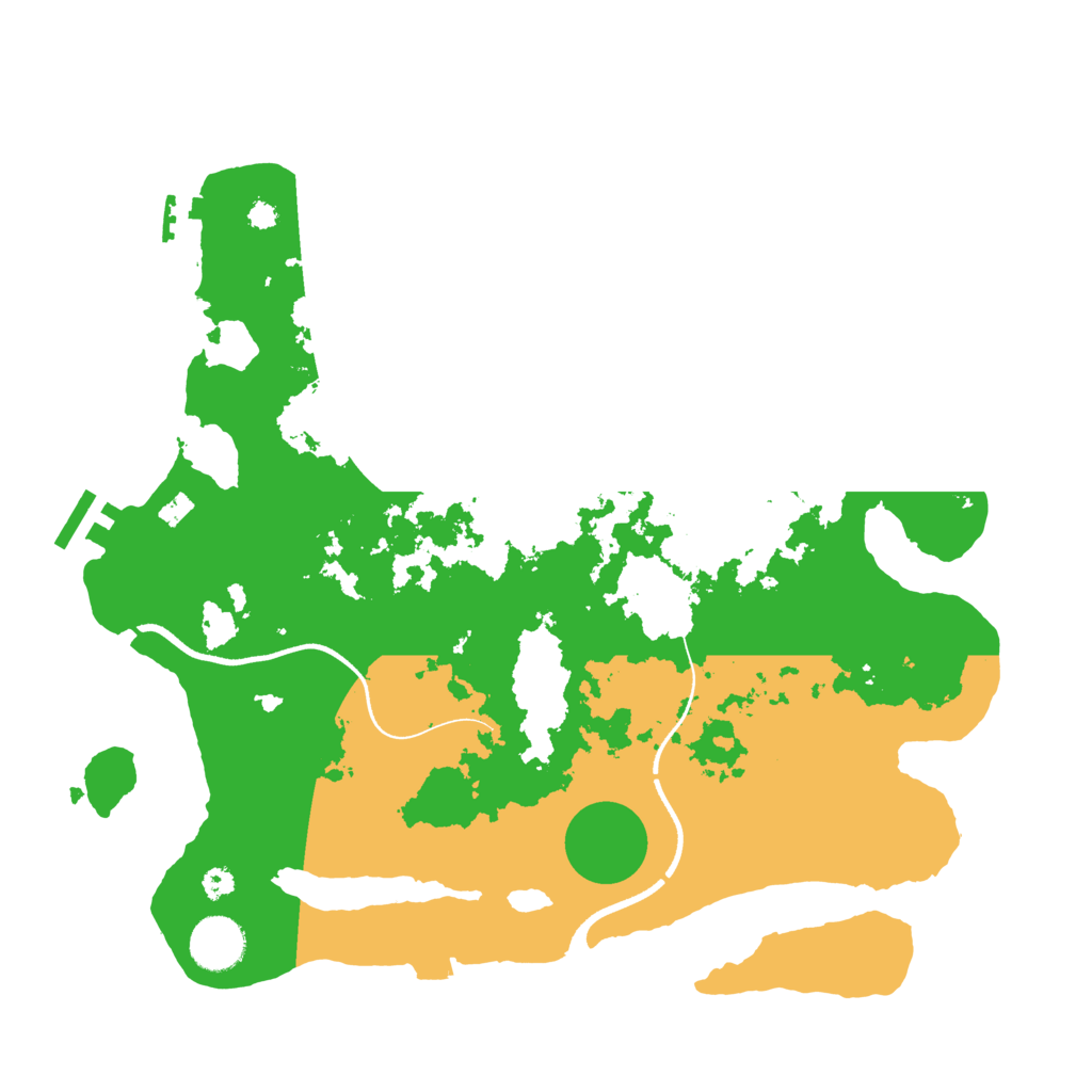 Biome Rust Map: Procedural Map, Size: 3500, Seed: 51800296