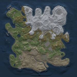 Thumbnail Rust Map: Procedural Map, Size: 3500, Seed: 800931267, 15 Monuments