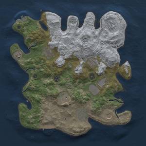 Thumbnail Rust Map: Procedural Map, Size: 3500, Seed: 800931267, 17 Monuments