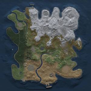 Thumbnail Rust Map: Procedural Map, Size: 3500, Seed: 800931267, 18 Monuments
