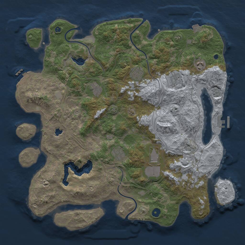 Rust Map: Procedural Map, Size: 4250, Seed: 8812, 14 Monuments