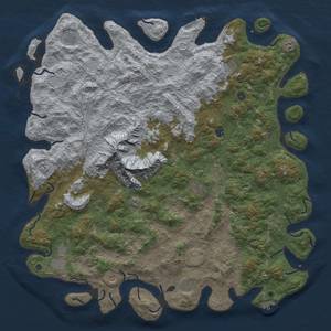 Thumbnail Rust Map: Procedural Map, Size: 6000, Seed: 898833747, 18 Monuments