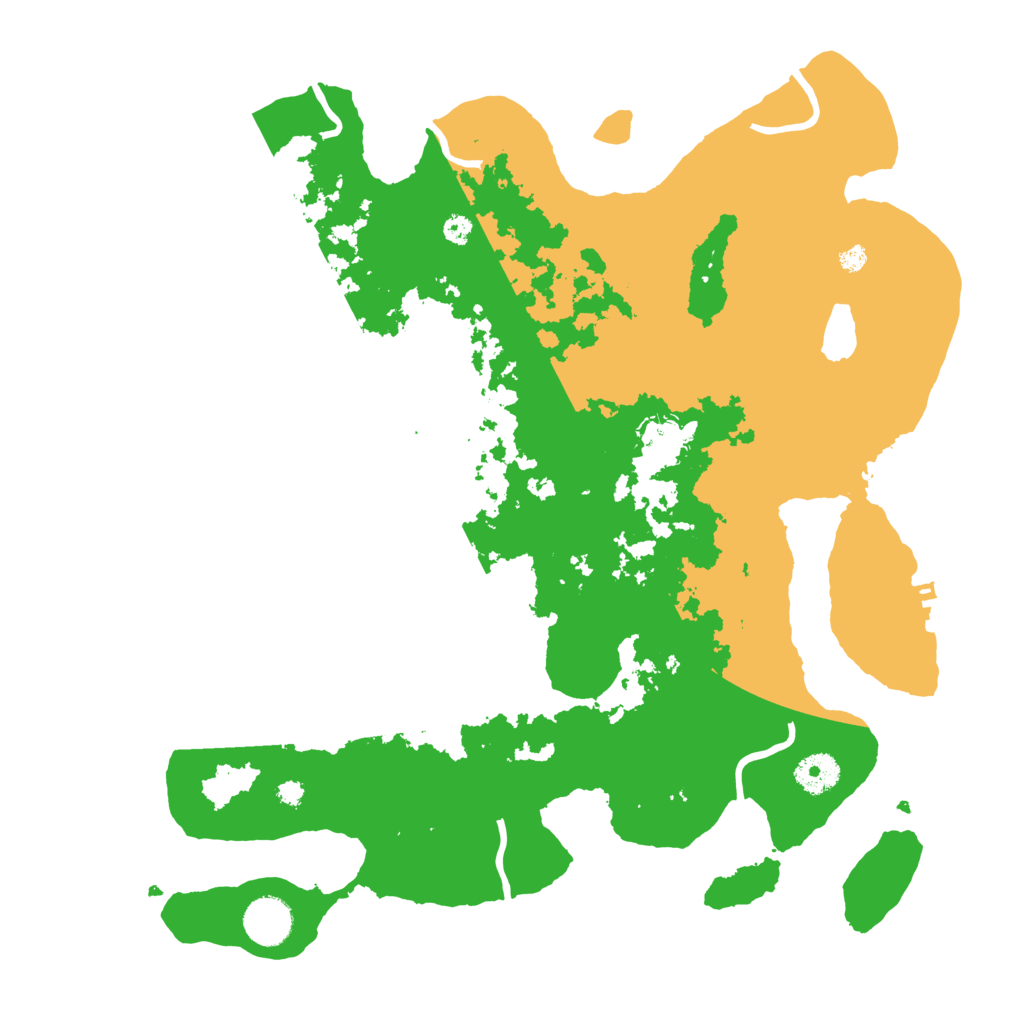 Biome Rust Map: Procedural Map, Size: 3700, Seed: 22617