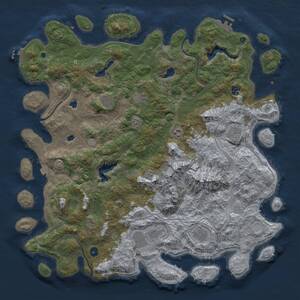 Thumbnail Rust Map: Procedural Map, Size: 5000, Seed: 38923744, 15 Monuments