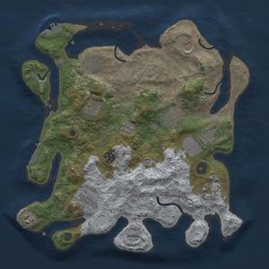 Thumbnail Rust Map: Procedural Map, Size: 3500, Seed: 763255, 17 Monuments