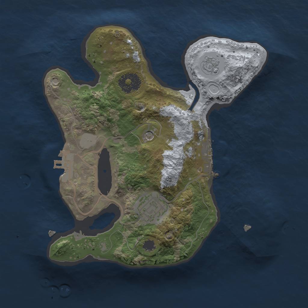 Rust Map: Procedural Map, Size: 2200, Seed: 232171565, 8 Monuments