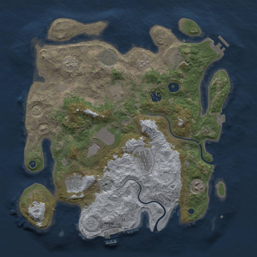 Rust Map: Procedural Map, Size: 3700, Seed: 67964, 15 Monuments