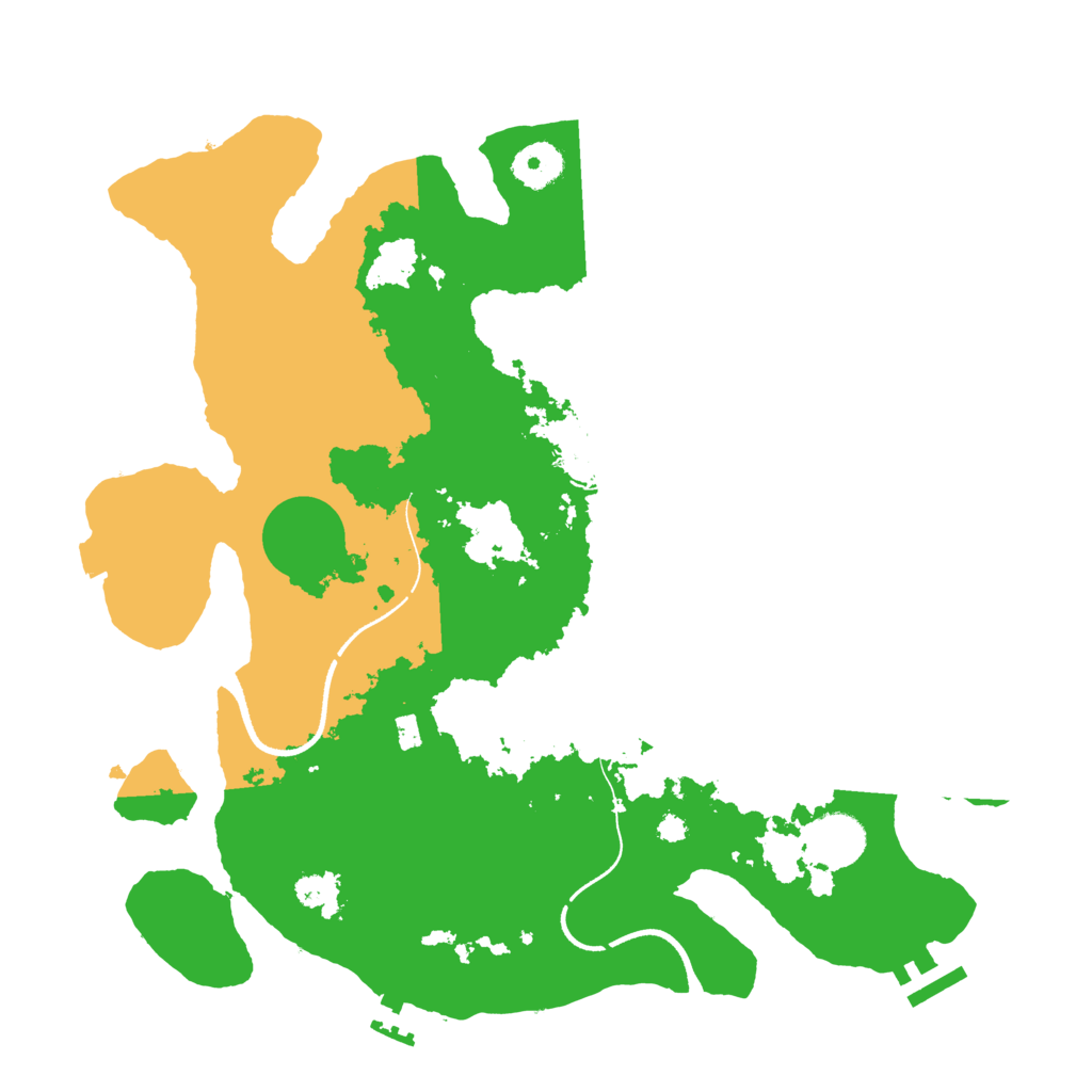 Biome Rust Map: Procedural Map, Size: 3500, Seed: 26487396