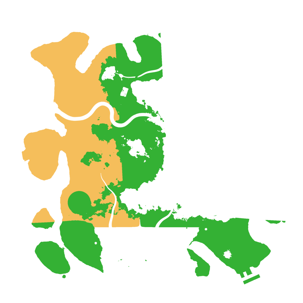 Biome Rust Map: Procedural Map, Size: 3500, Seed: 26487396