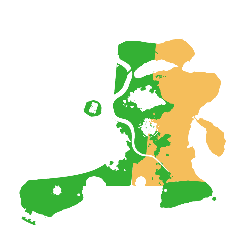 Biome Rust Map: Procedural Map, Size: 2500, Seed: 736917181