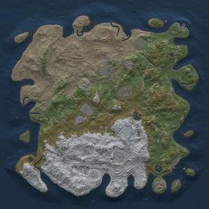 Thumbnail Rust Map: Procedural Map, Size: 4300, Seed: 654654654, 16 Monuments